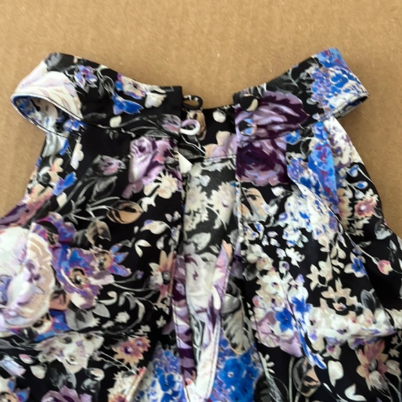 🍓 NWT Parker Silk S cold shoulder floral dress - Picture 7 of 13